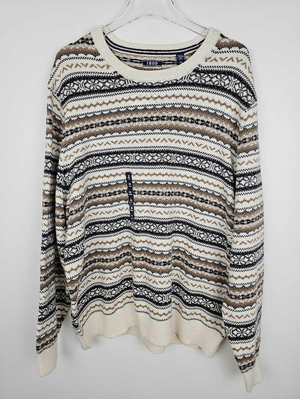 Men's IZOD Fair Isle Crewneck Sweater NWT